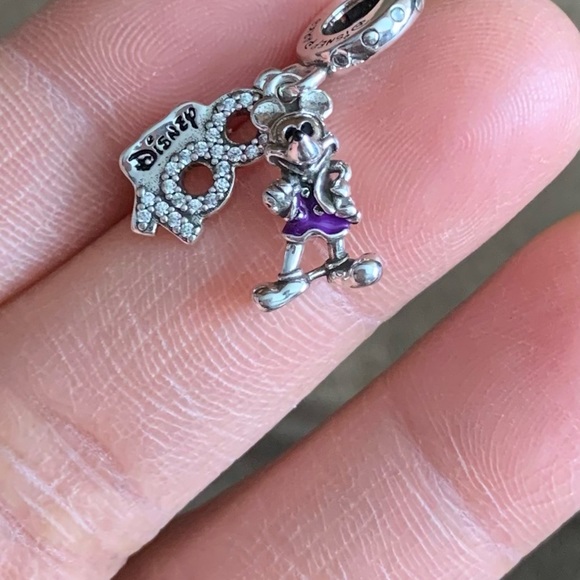 NWOT Disney Mickey Mouse 100th Celebration Dangle Charm Sterling Silver 925 - Picture 4 of 11